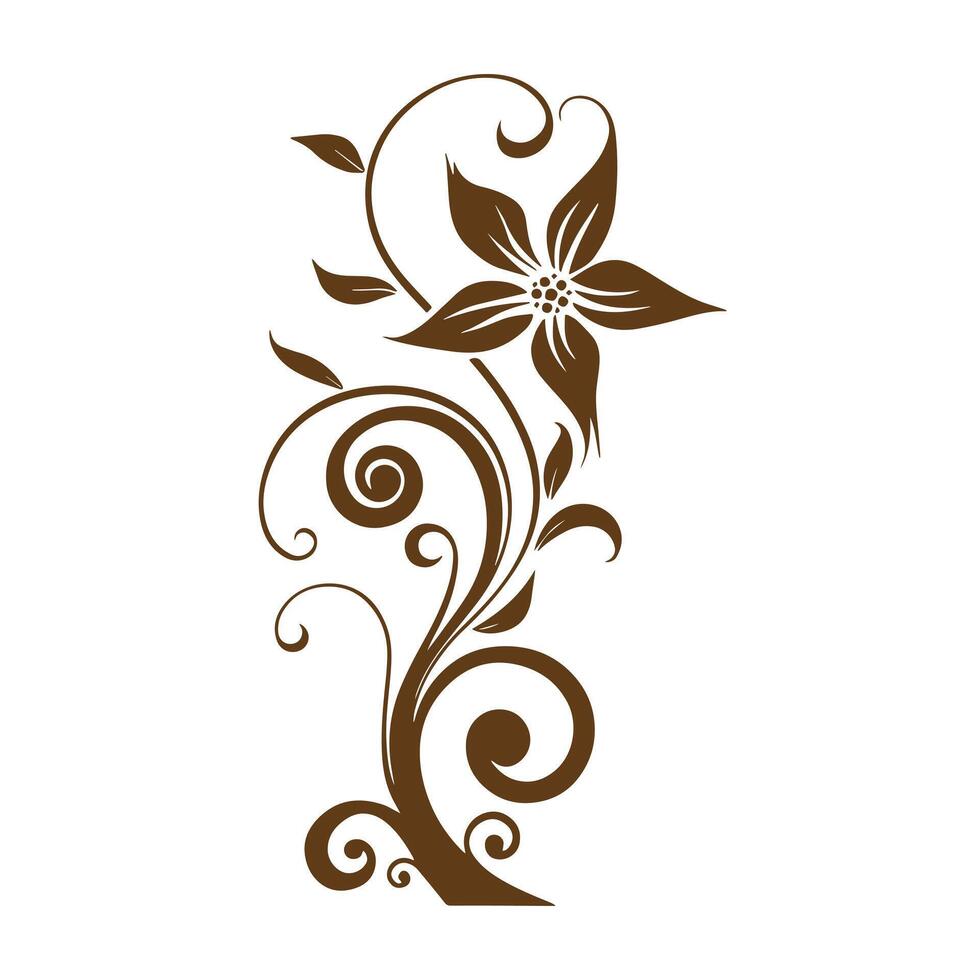 Abstract flower silhouette vector