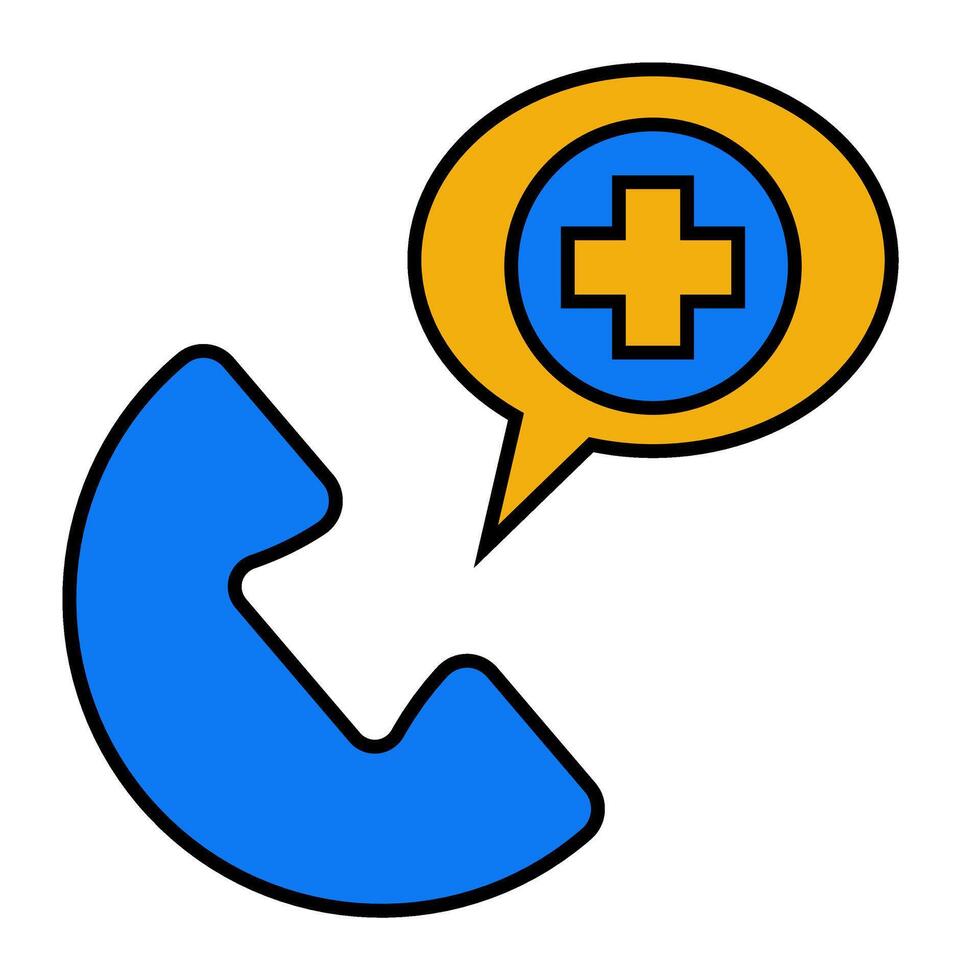 call icon. medical and health care icon. filled outline icon style. single icon. vector