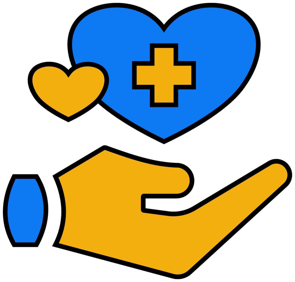 health icon. medical and health care icon. filled outline icon style. single icon. vector