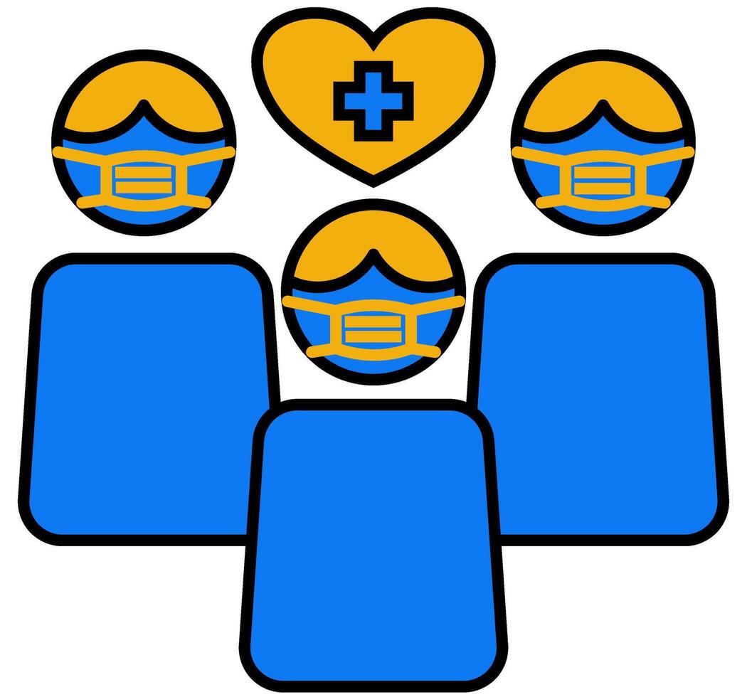 people icon. medical and health care icon. filled outline icon style. single icon. vector