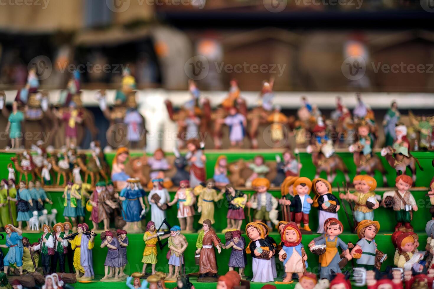 christmas wallpaper or background taken from the christmas market in Granollers Barcelona Spain photo