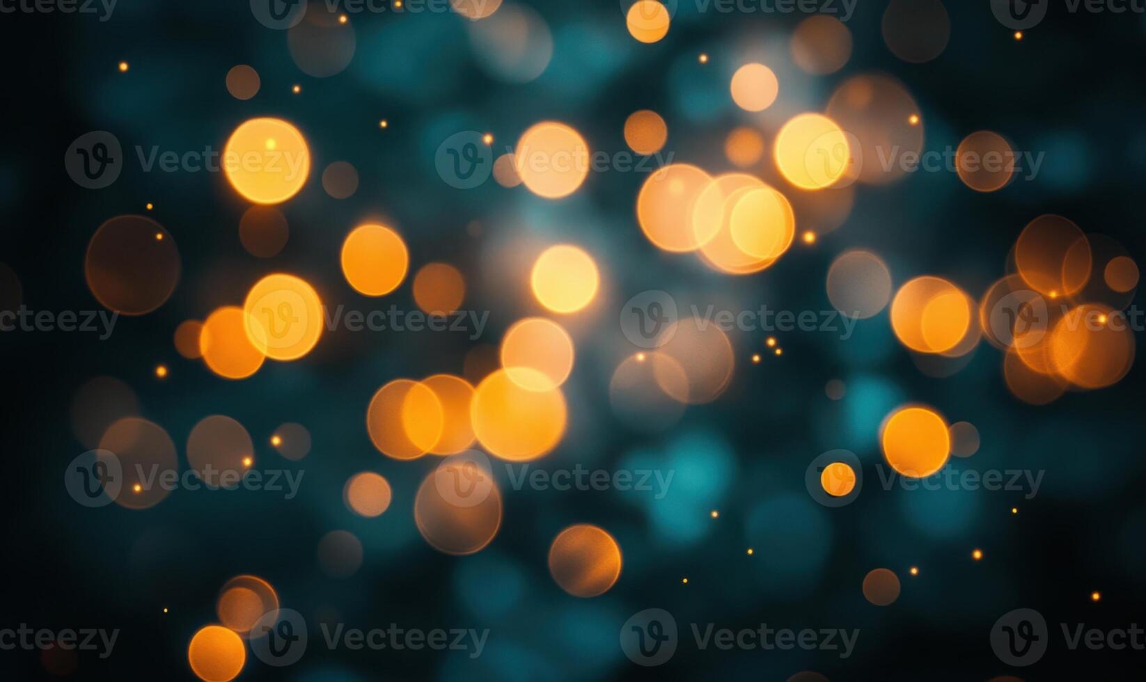 Yellow Bokeh background blur lights color abstract photo