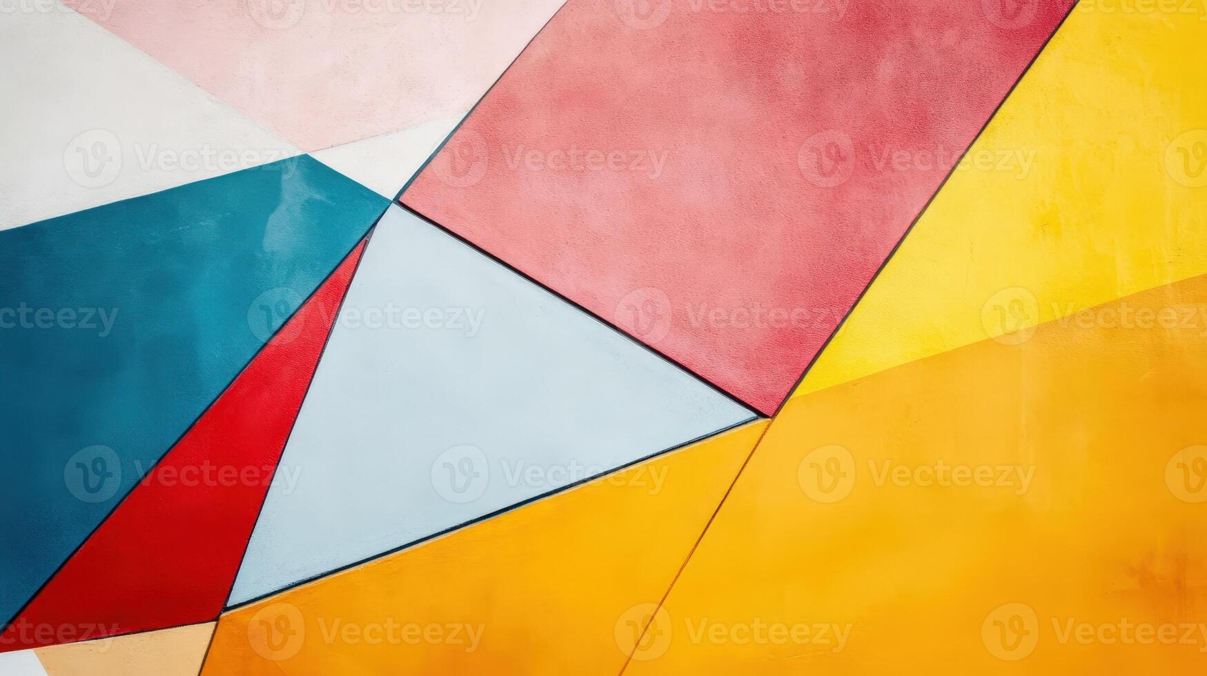 Colorful abstract painting with a lot of different shapes and colors photo
