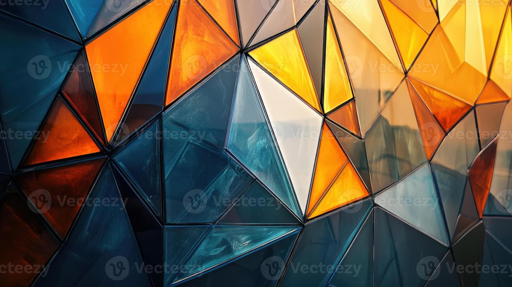 Colorful abstract painting with a lot of different shapes and colors photo