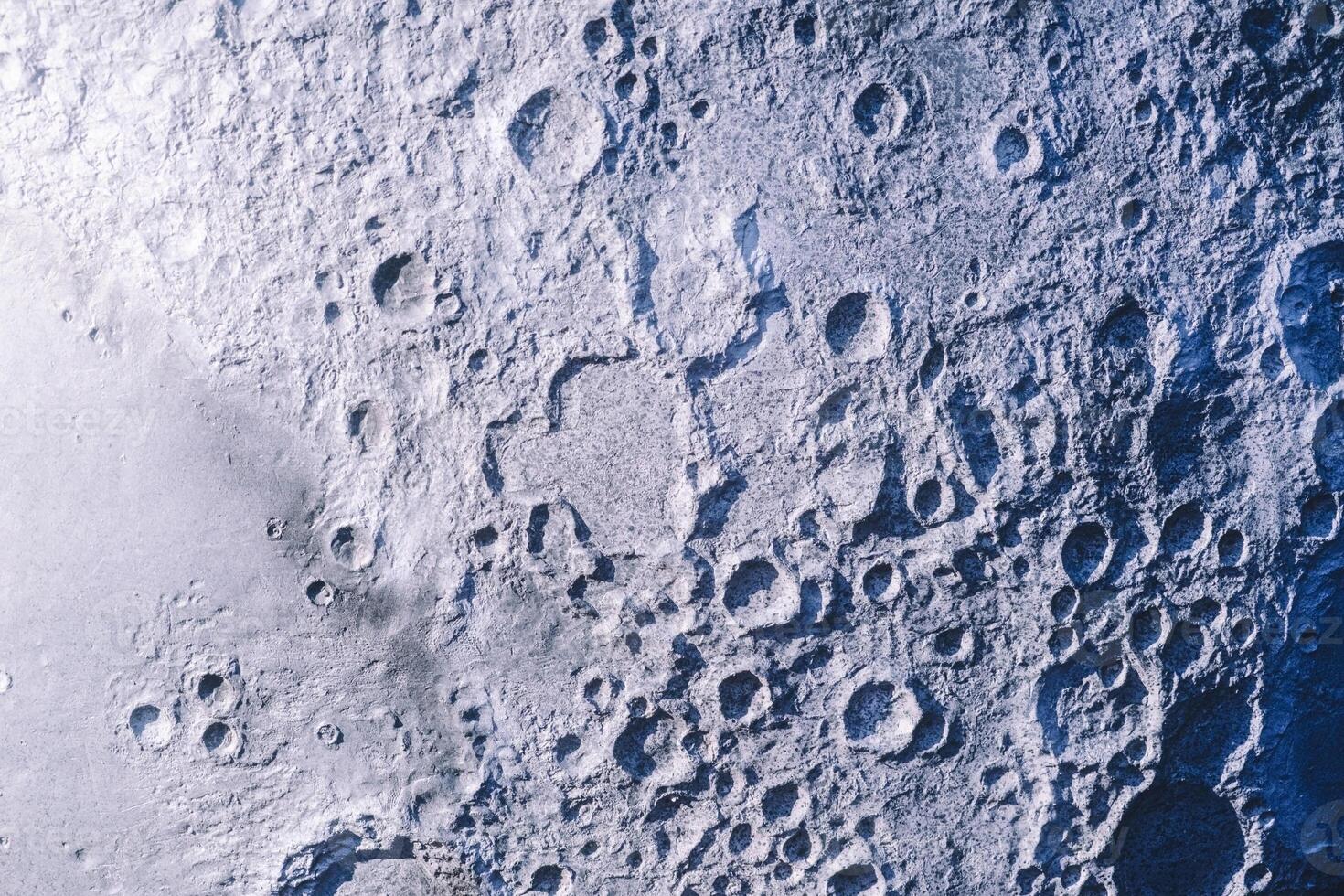 detail of moon model, close up, volcano pattern photo