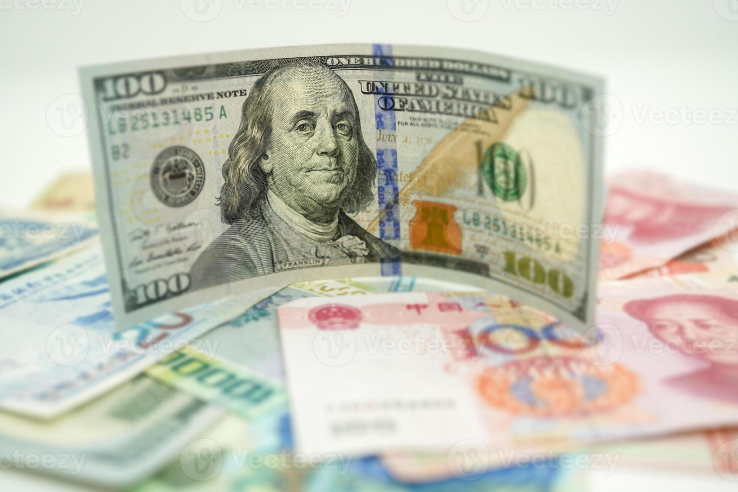currencies of dollar, yuan and another money photo