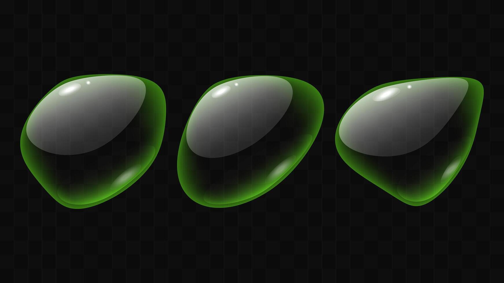 Transparent liquid forms water drops isolated set. Effect of volume and light separation. Banner and flyer design. illustration. vector