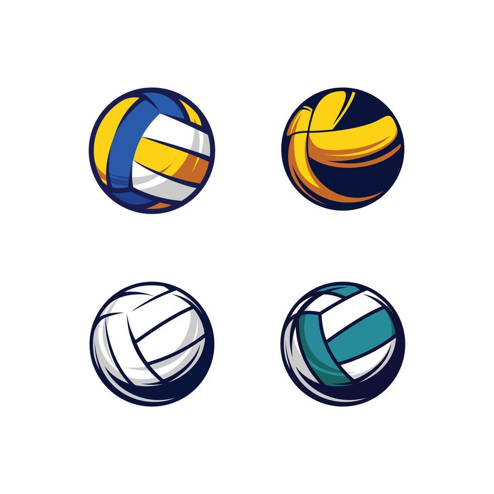 Volleyball logo design Illustration vector