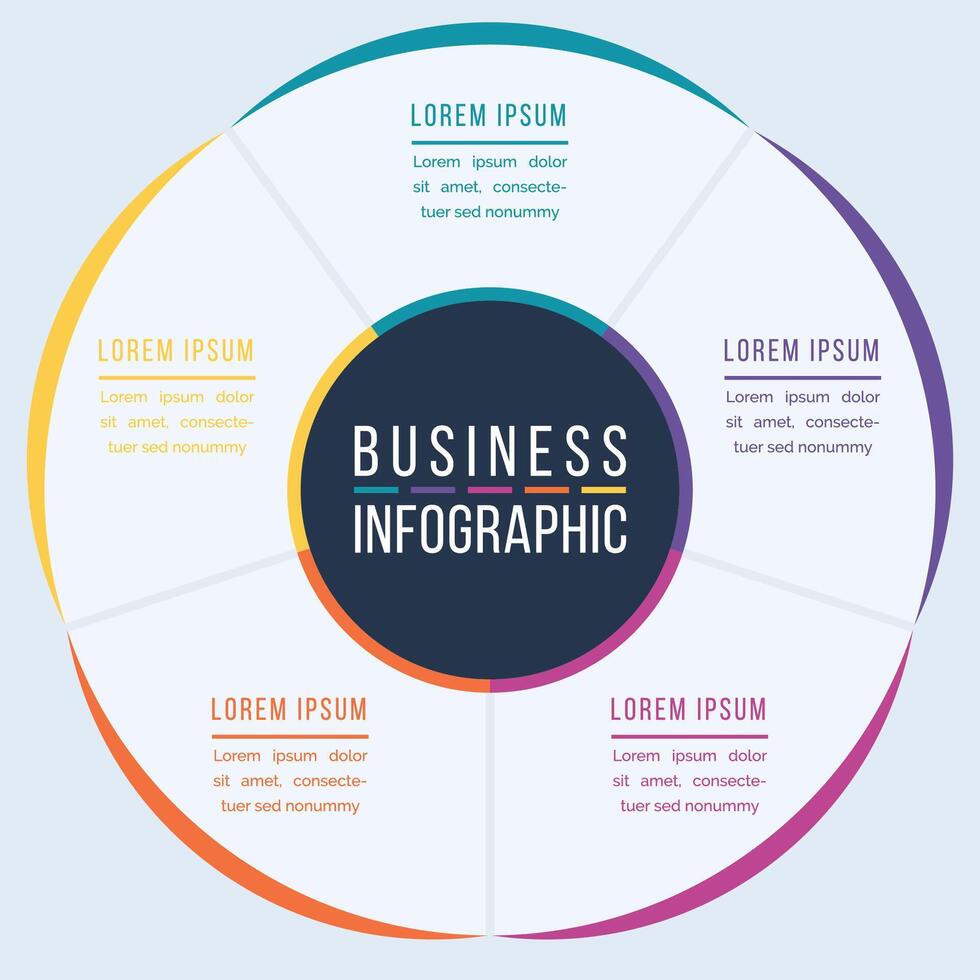 5 Steps infographic design vector
