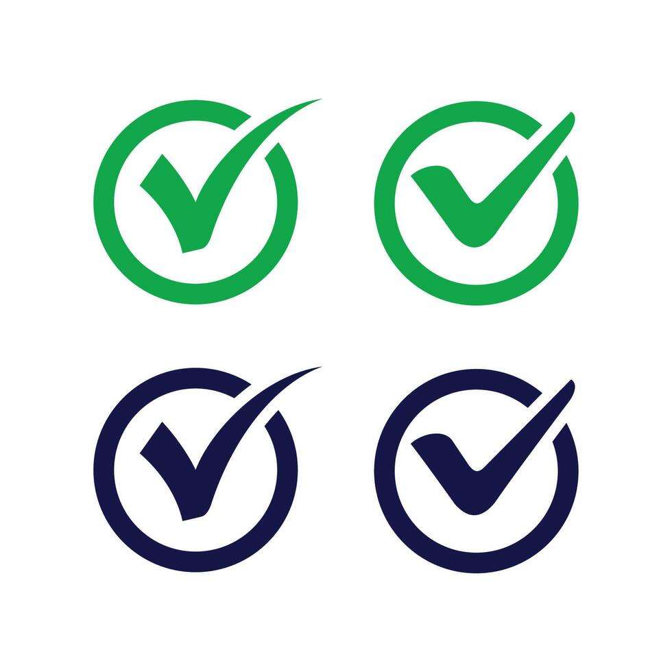 Check mark symbol Logo design vector