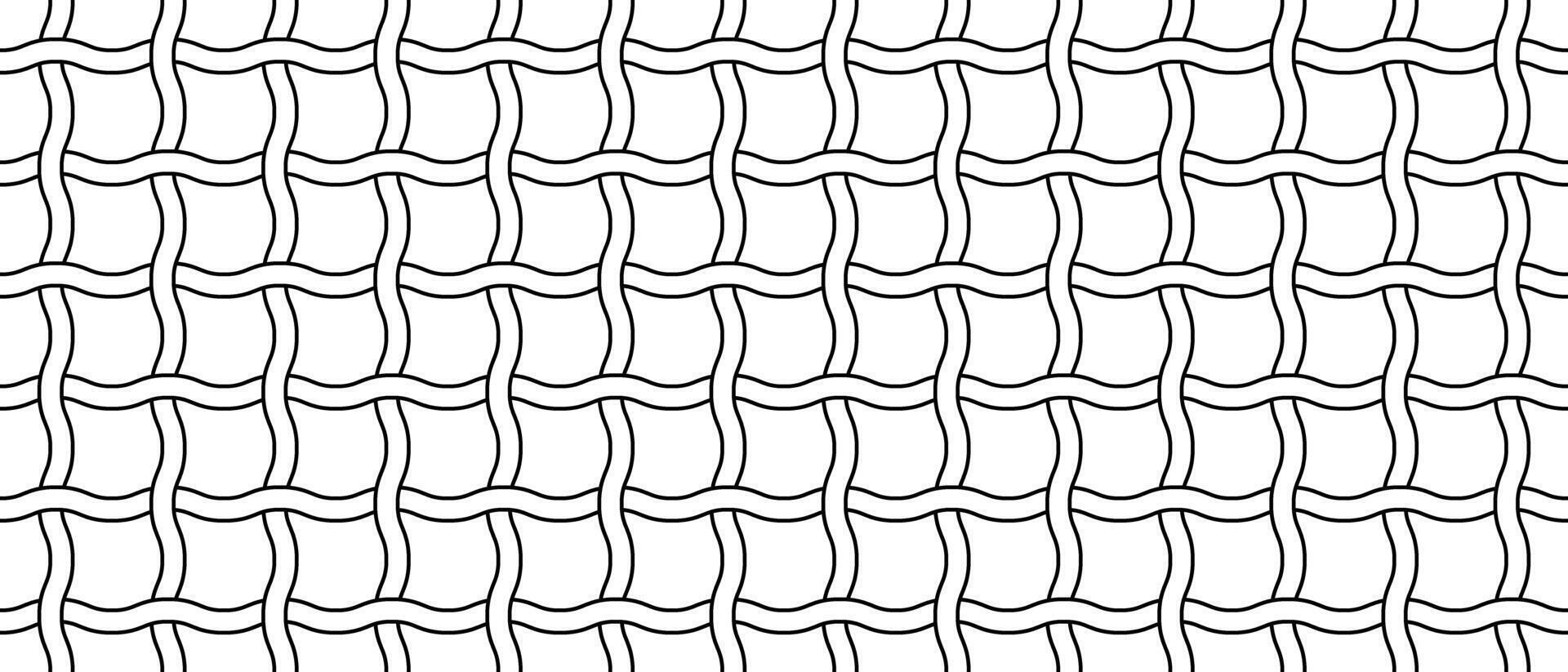 outline wave mesh seamless pattern vector