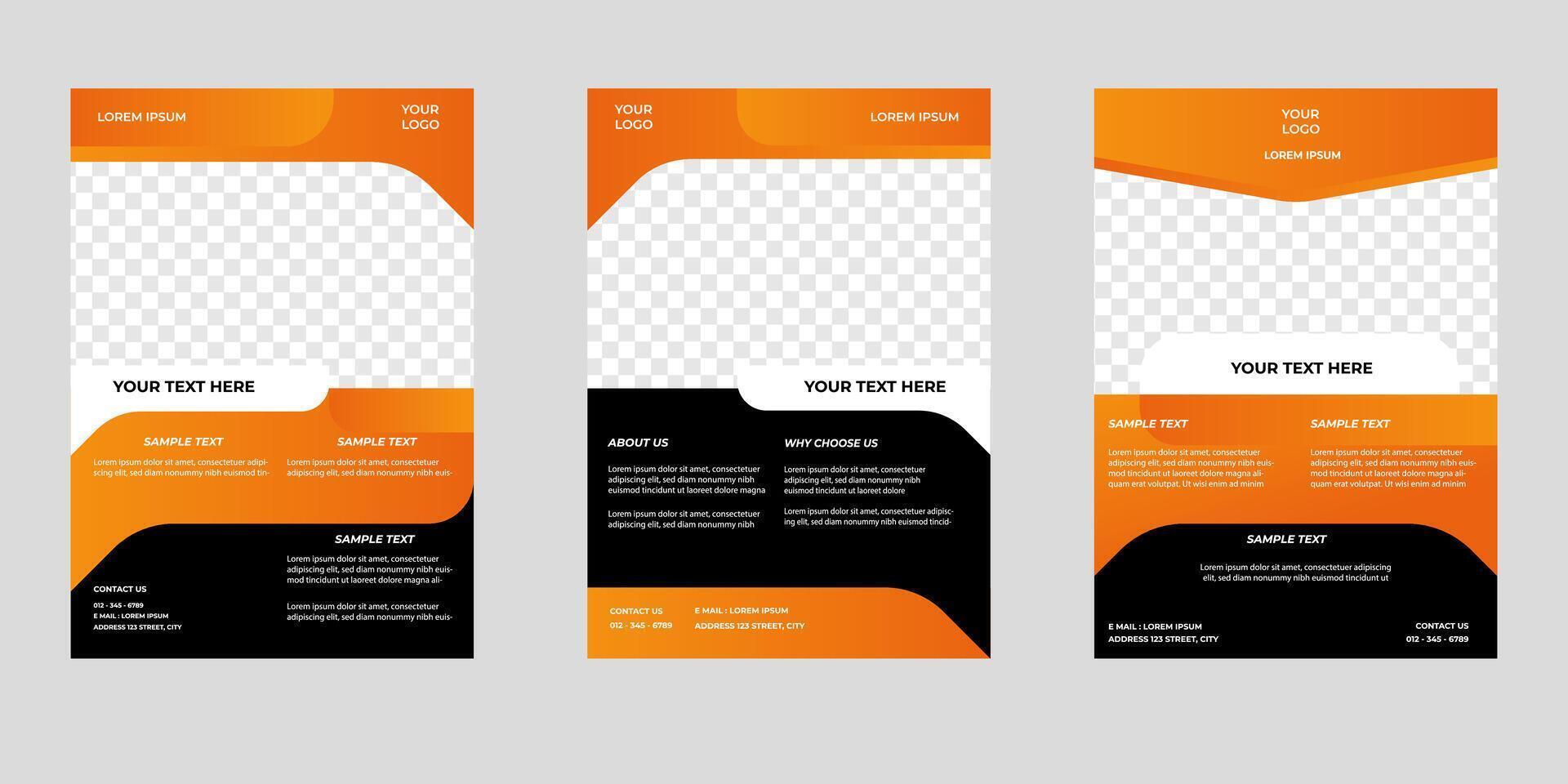 business flyer template for event advertising. A4 design size. minimalist template design vector