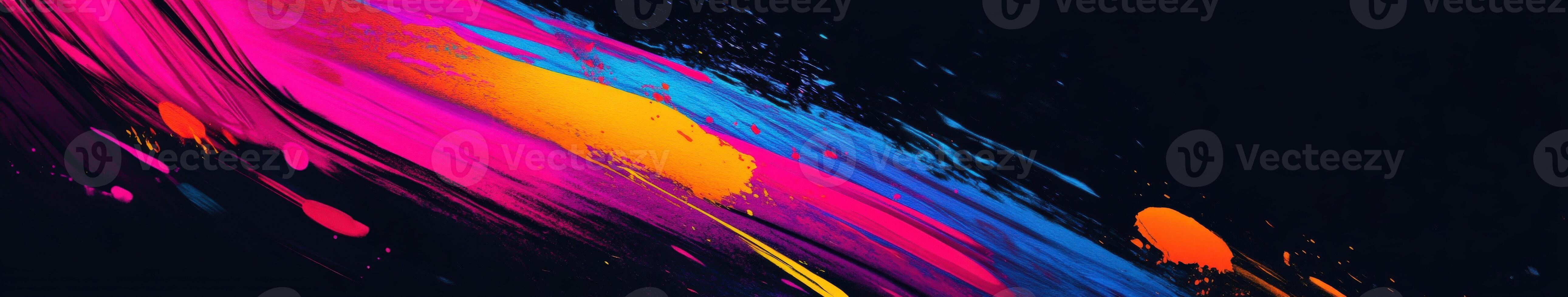 Vibrant abstract art with bold colors and dynamic brush strokes photo
