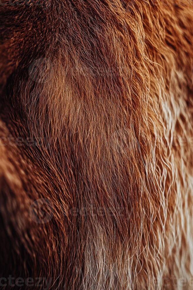 Close-up of soft wool fibers showcasing rich textures and earthy tones photo