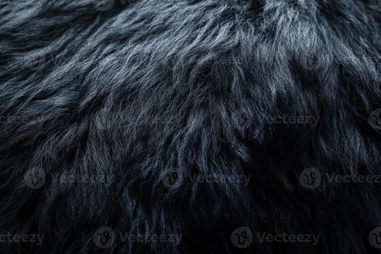 Soft black wool texture captures light beautifully in close-up view photo