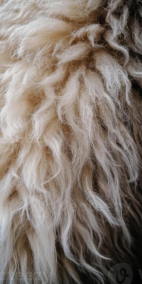 Soft and fluffy wool texture captured in close detail photo