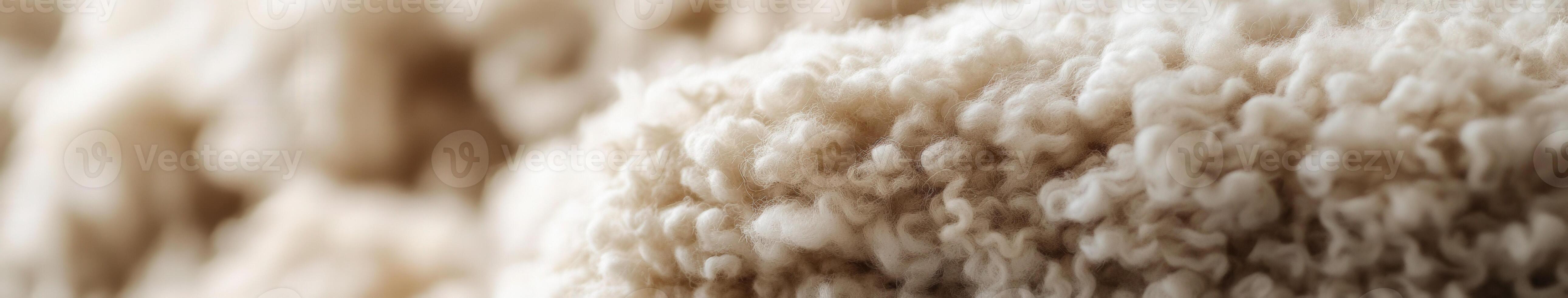 Soft and fluffy wool texture captured close-up in natural light photo