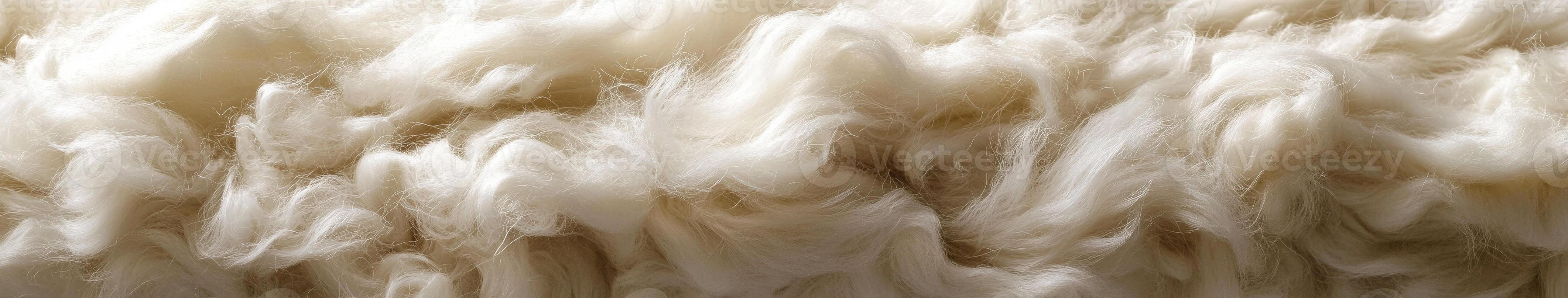 Wool fibers in natural light showcasing softness and texture photo