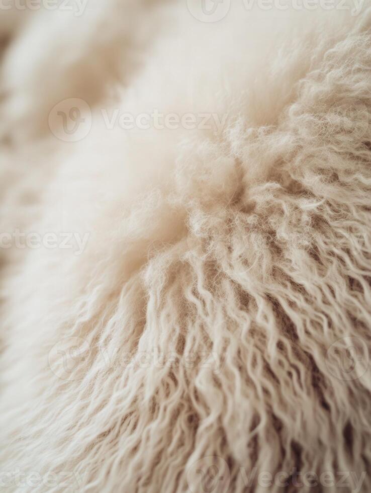Soft wool texture captured in close-up, revealing intricate fibers and patterns photo