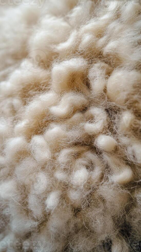 Soft and natural wool fibers showcasing unique texture and warmth photo