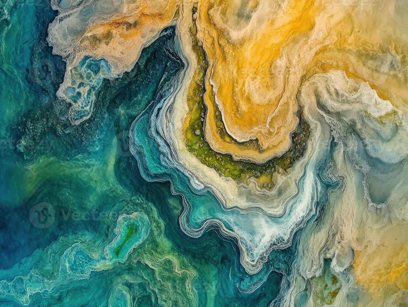Swirling colors of nature create an abstract ocean landscape photo