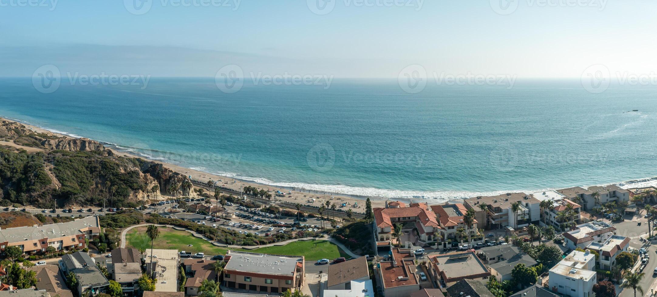 Beautiful panoramic aerial view of the view from The Loop on the San Clemente coast photo