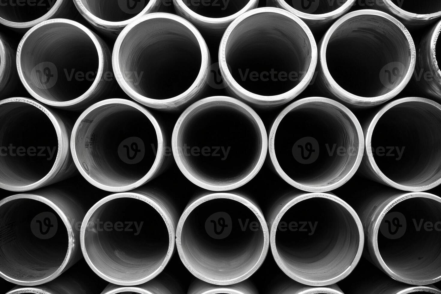A black and white photo of a bunch of pipes