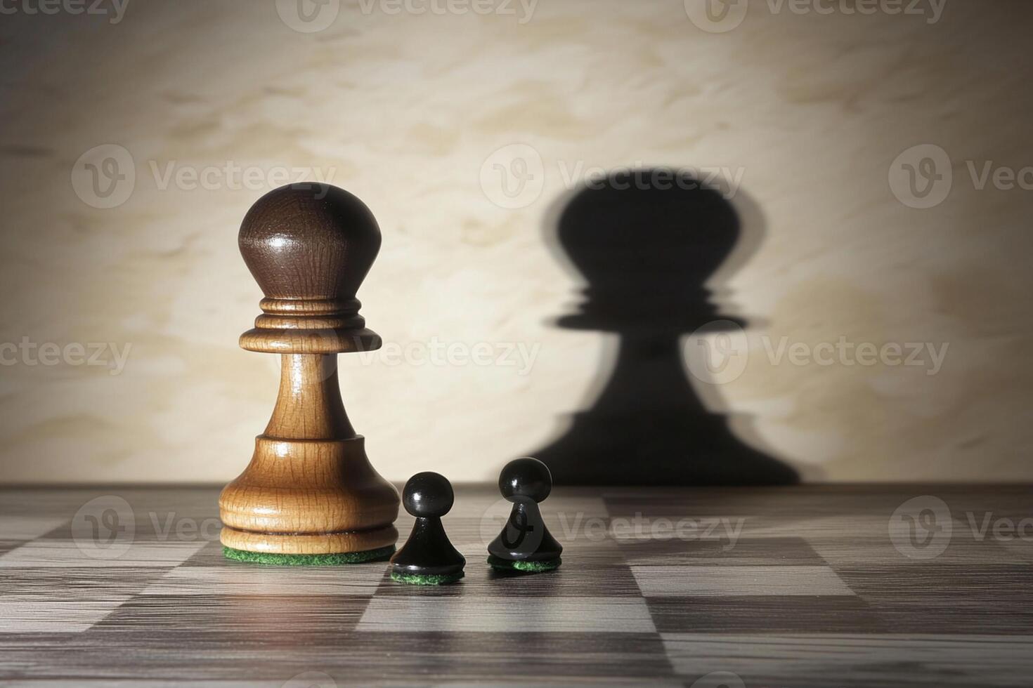 A chess piece and a shadow of a king photo