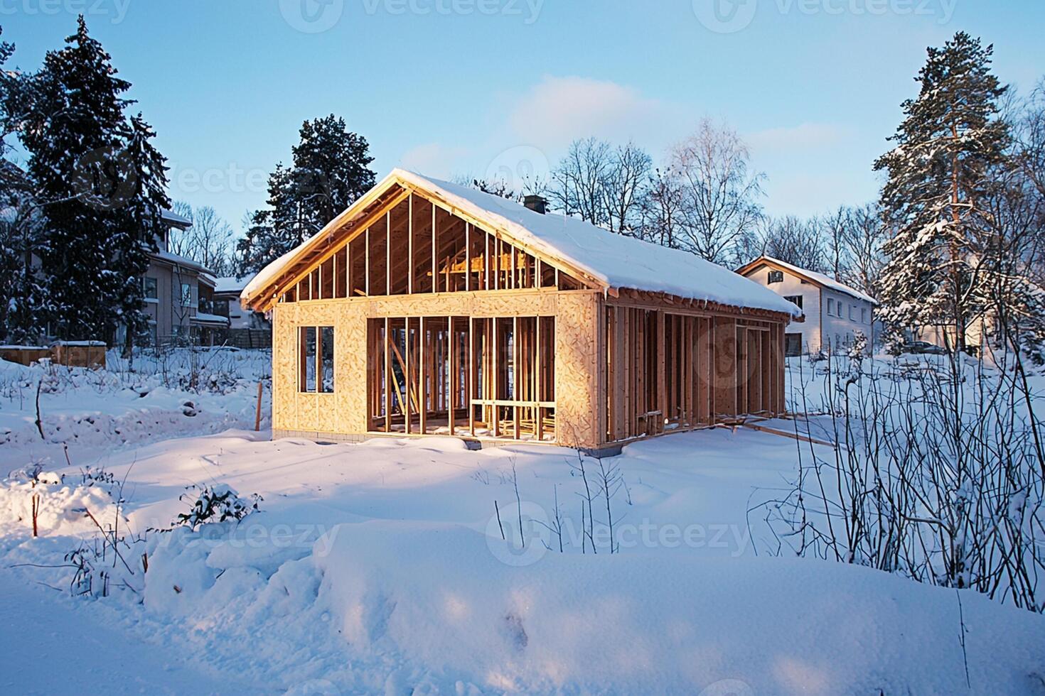 A small house under construction photo