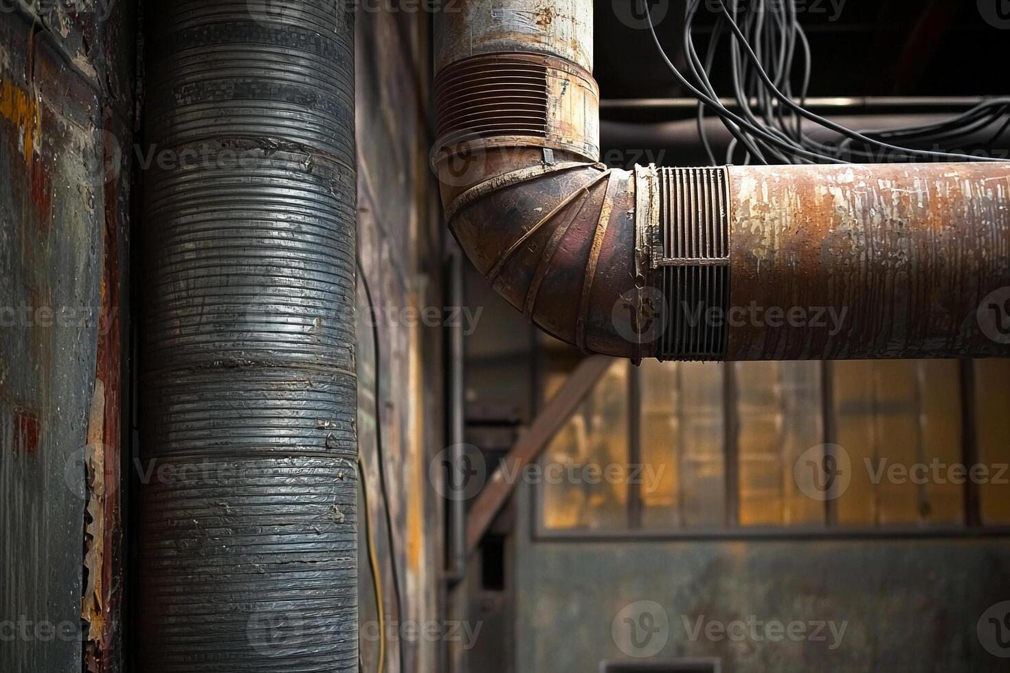 A close up of a pipe and some rusted pipes photo