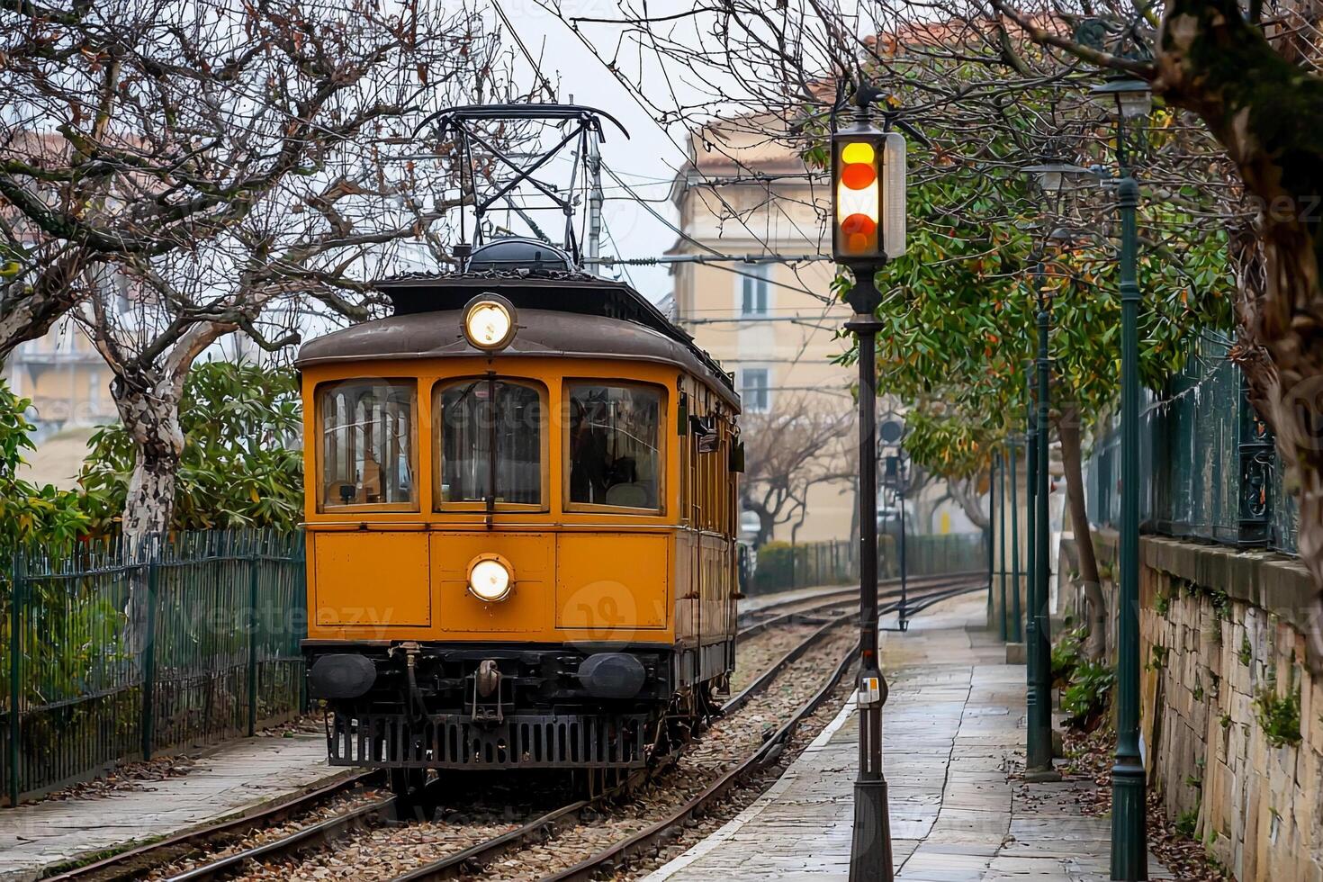 A train on the tracks photo