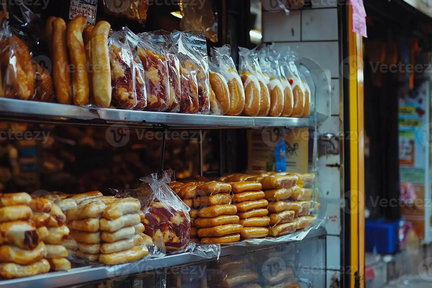 A store filled with breads and pastries photo