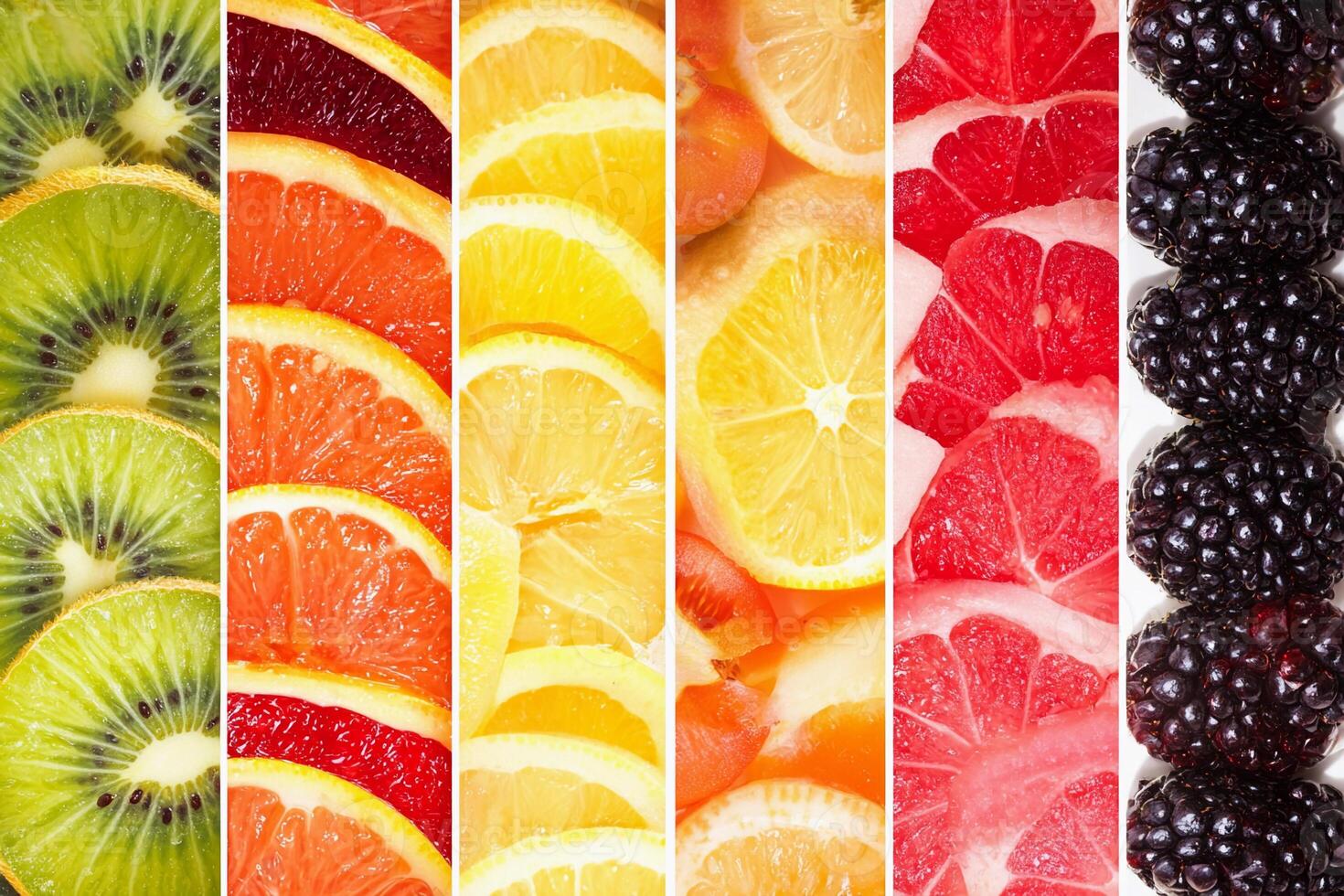 A collage of different fruits and vegetables photo