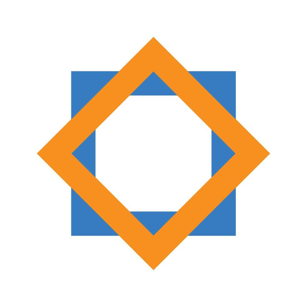square geometric shape icon vector