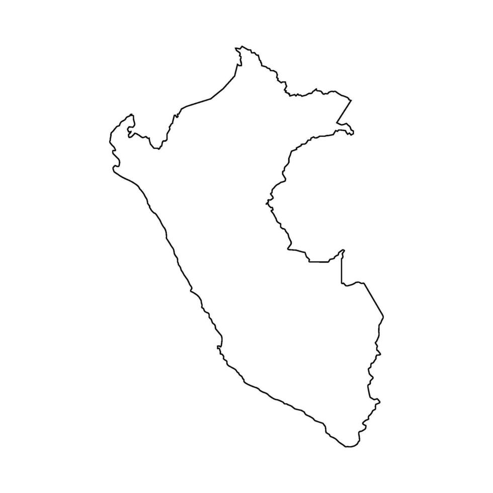 Peru map icon vector