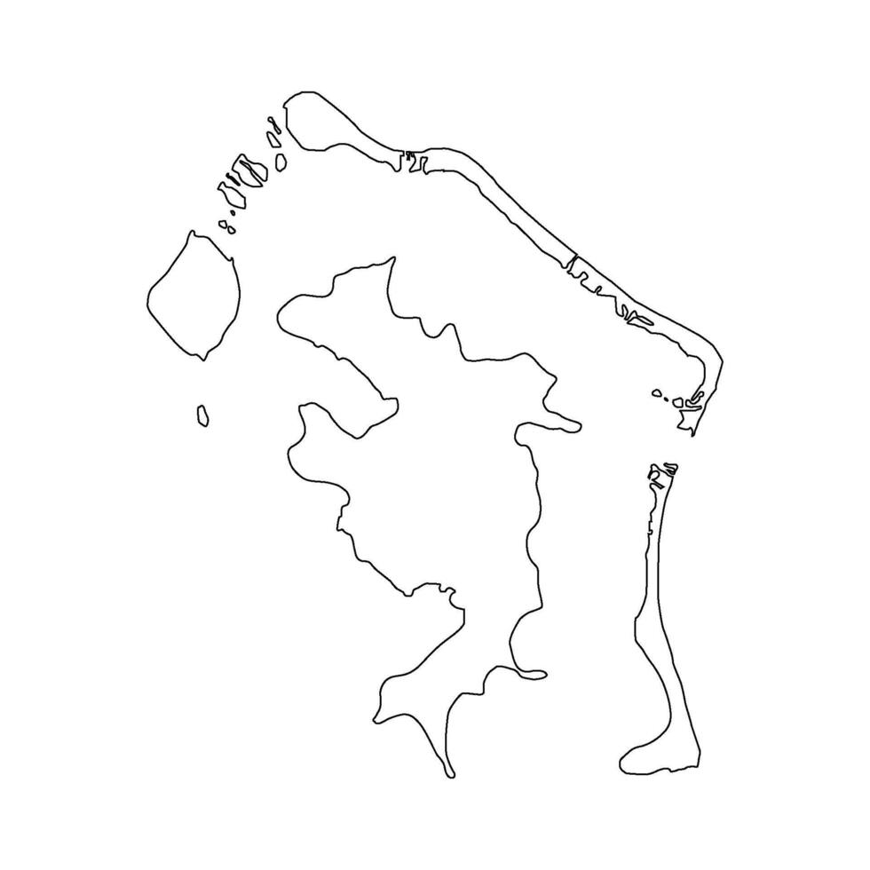 Bora Bora island map icon vector