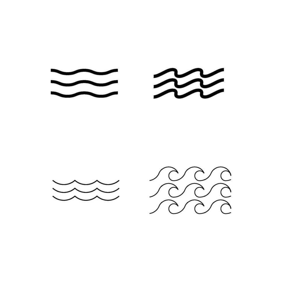 water wave icon vector