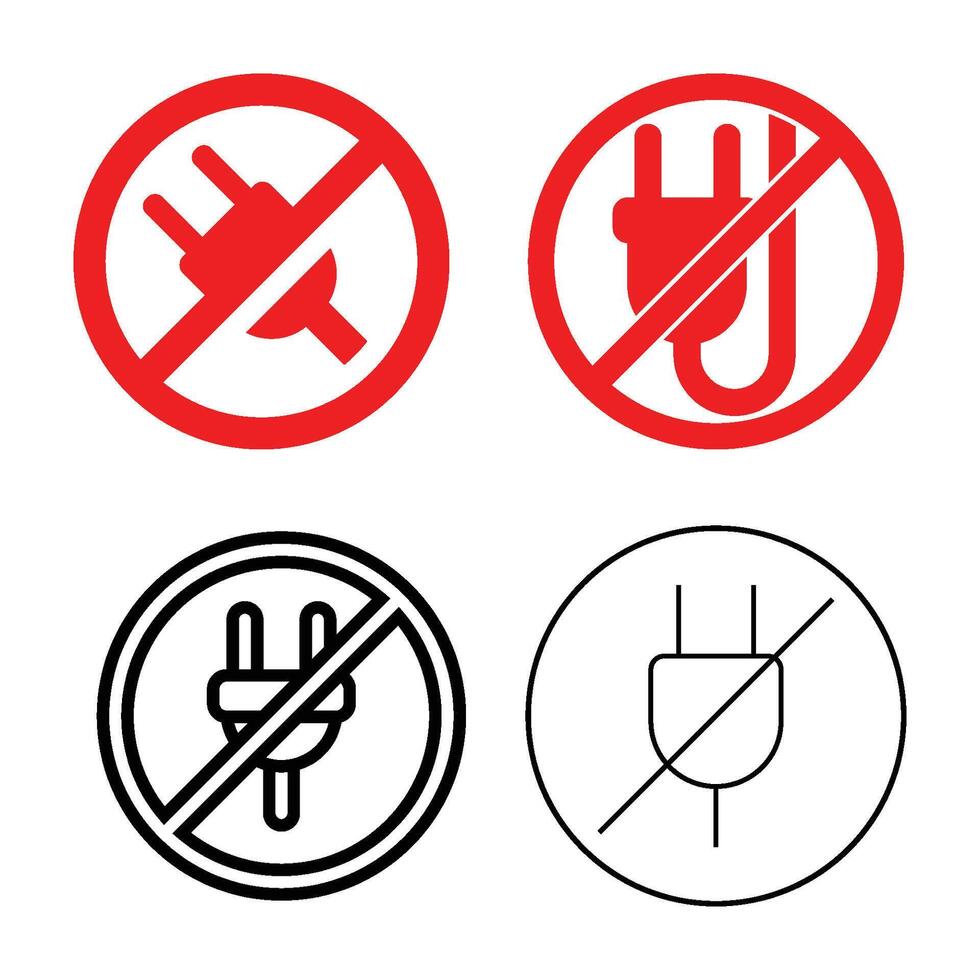 no plug icon vector