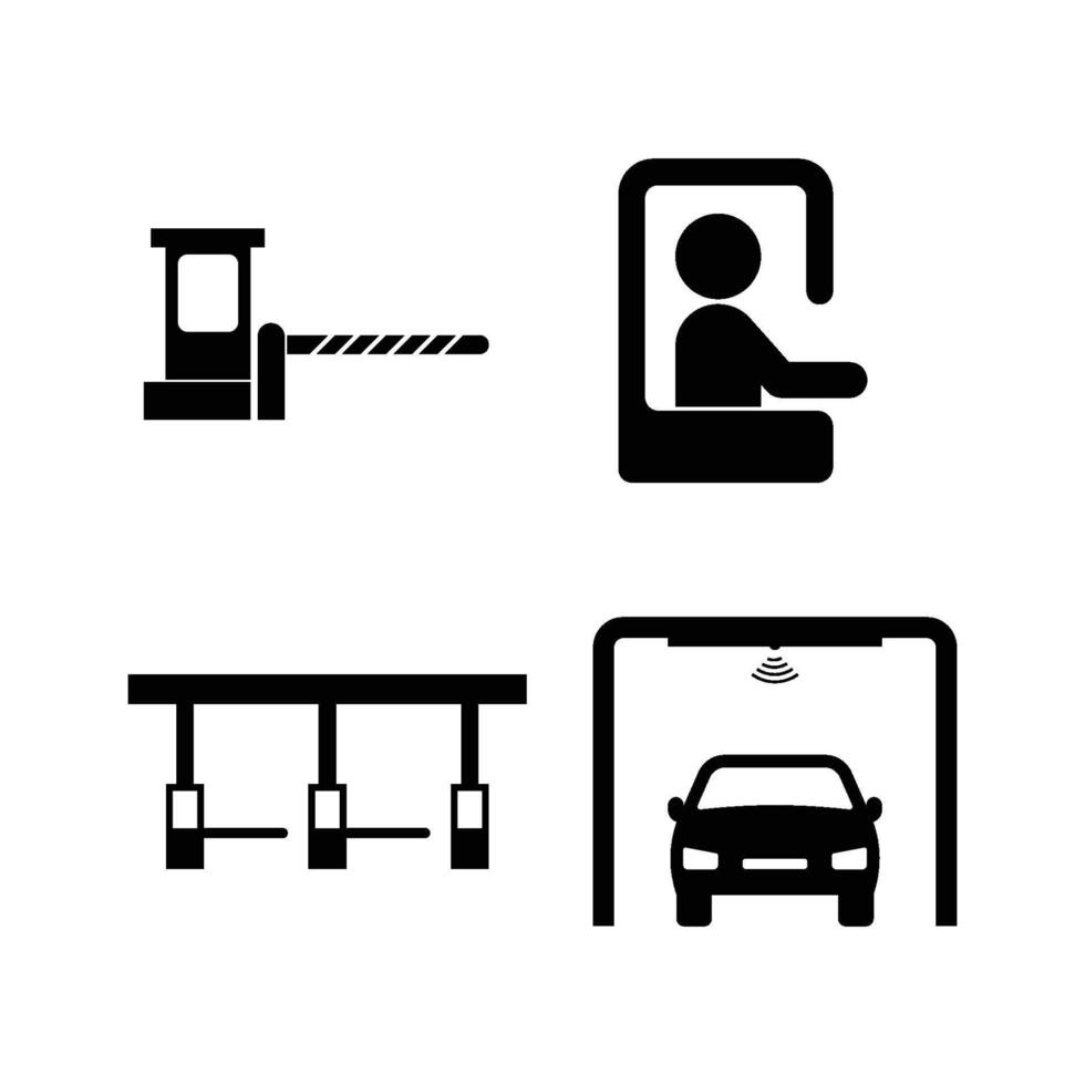 toll gate icon vector