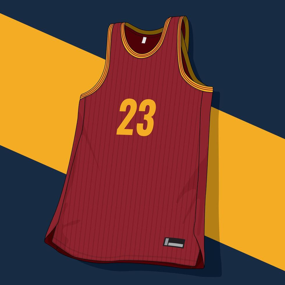 basketball jersey with lines front view vector