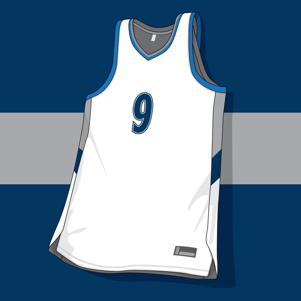 white template of basketball jersey vector