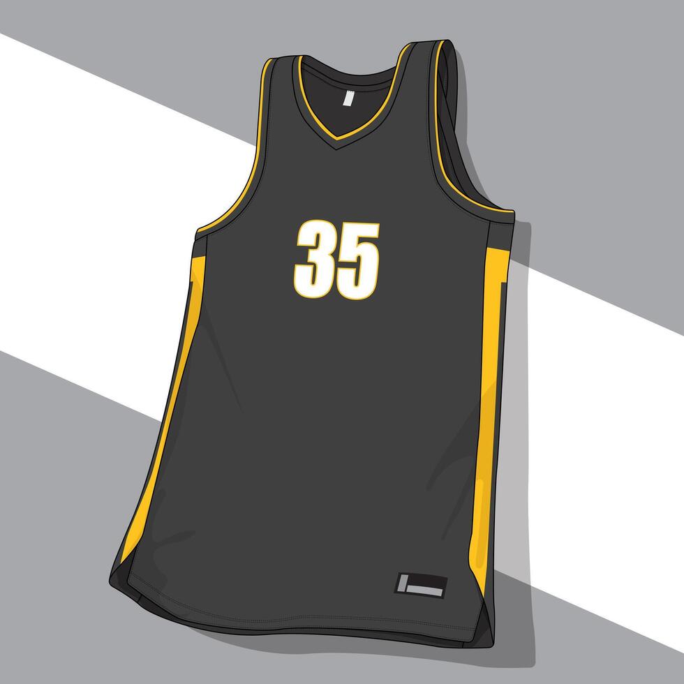 simple basketball jersey front view apparel uniform vector