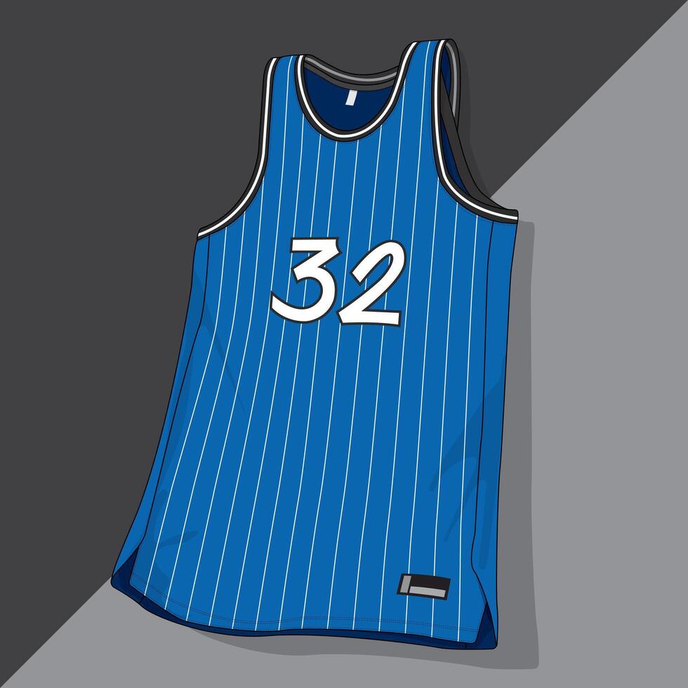 Pin striped basketball jersey uniform vector