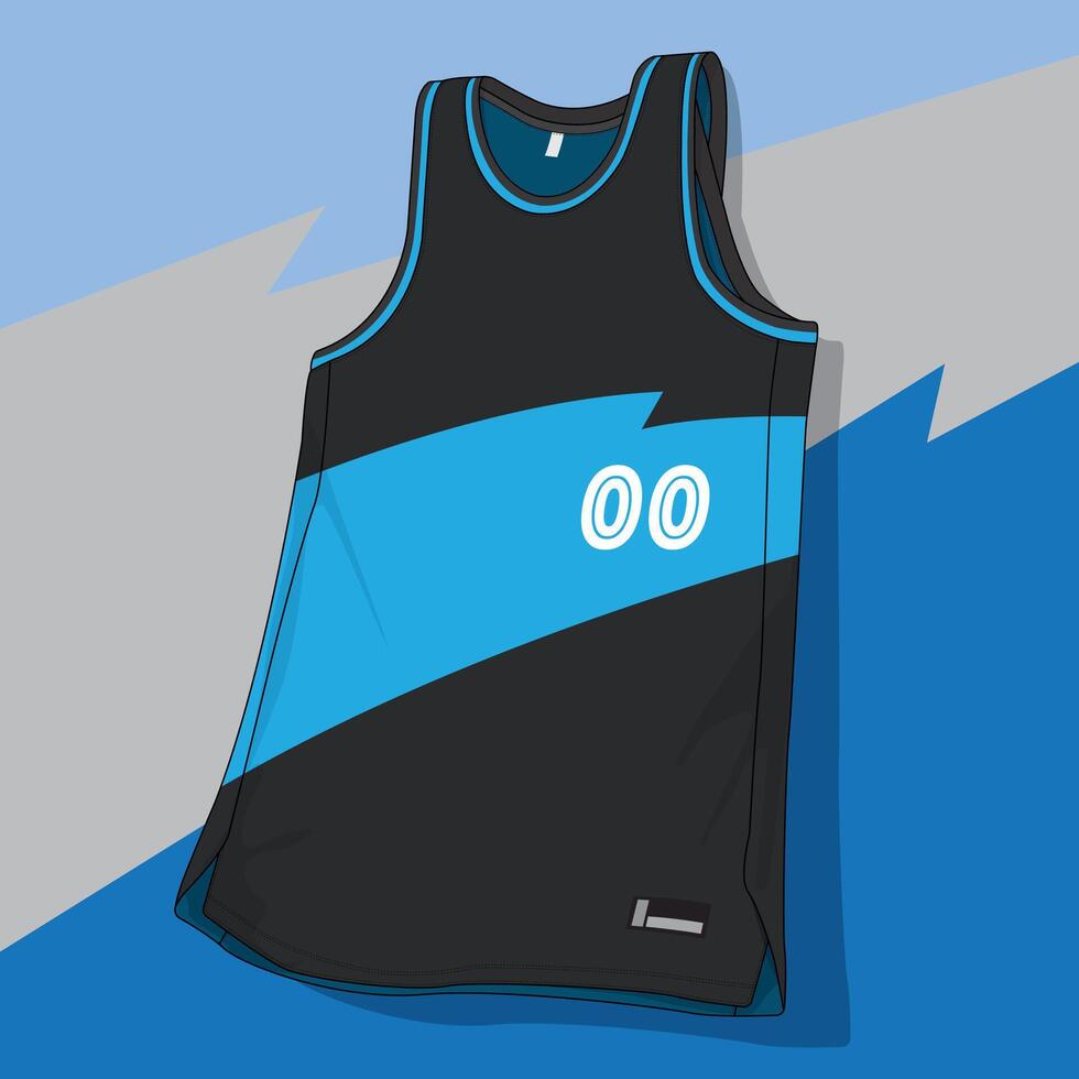 two tone color basketball jersey uniform vector