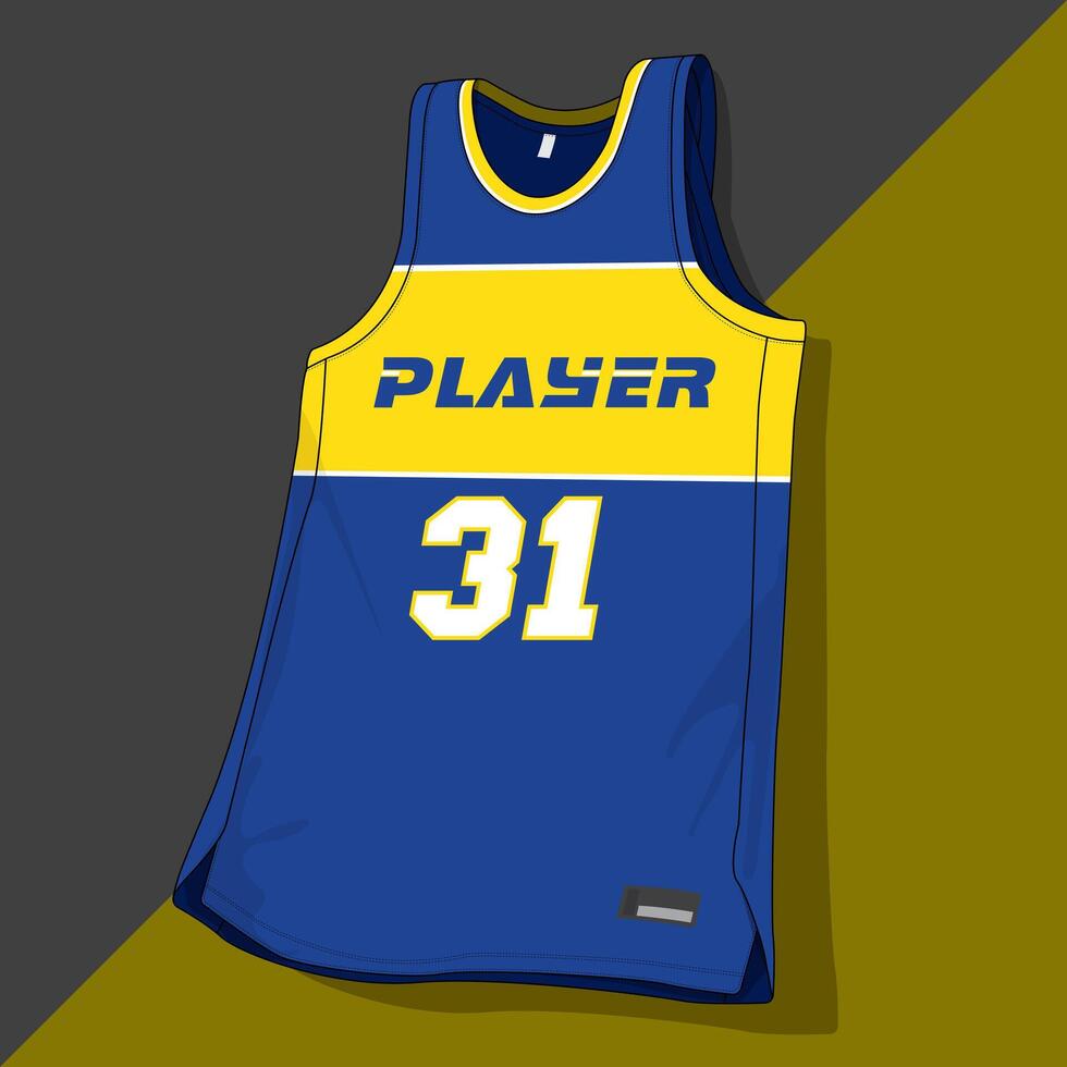 vintage design look of sports basketball uniform template vector