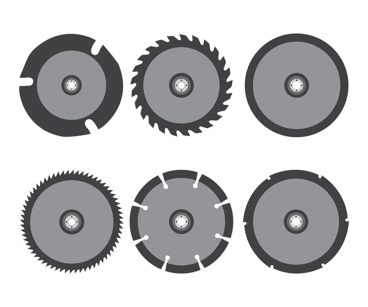 Grinder disc blade circular cutting machine gear illustration vector