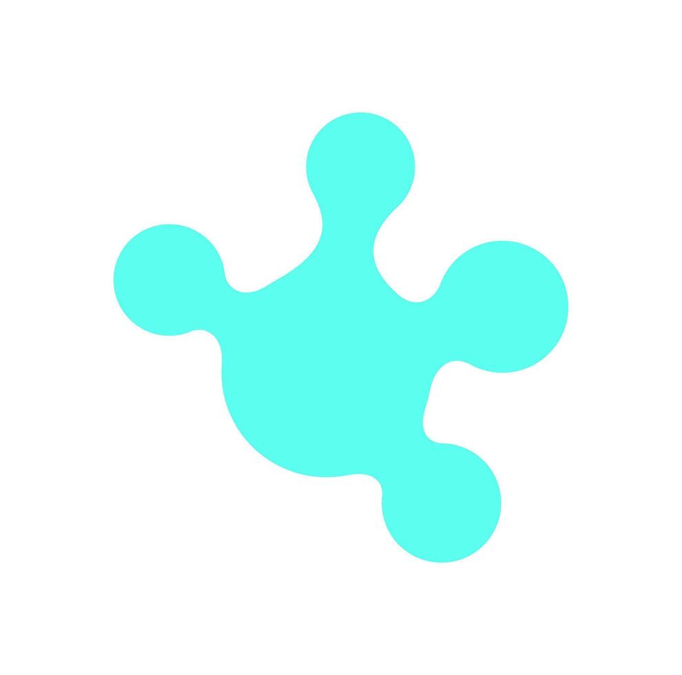 Psychedelic Y2K metaball shape. Retro abstract shape with a modern design. Unique icon and pattern, perfect for trendy decoration and artistic projects. vector