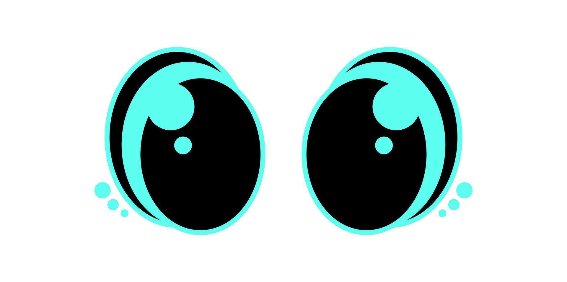 Y2K abstract eyes Shape. Playful cartoon eyes in retro style. Cute icon, modern aesthetic, trendy decoration. Perfect for graphic collections or nostalgic designs from the 90s. vector