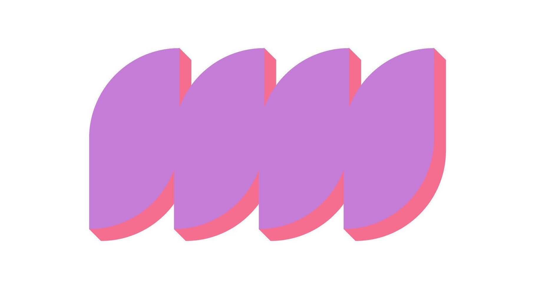 Bold Brutalist Abstract Shape Sticker. Modern geometric figure with shadows. An abstract element of brutalism, flat form with strong lines, ideal for contemporary projects and graphic applications. vector