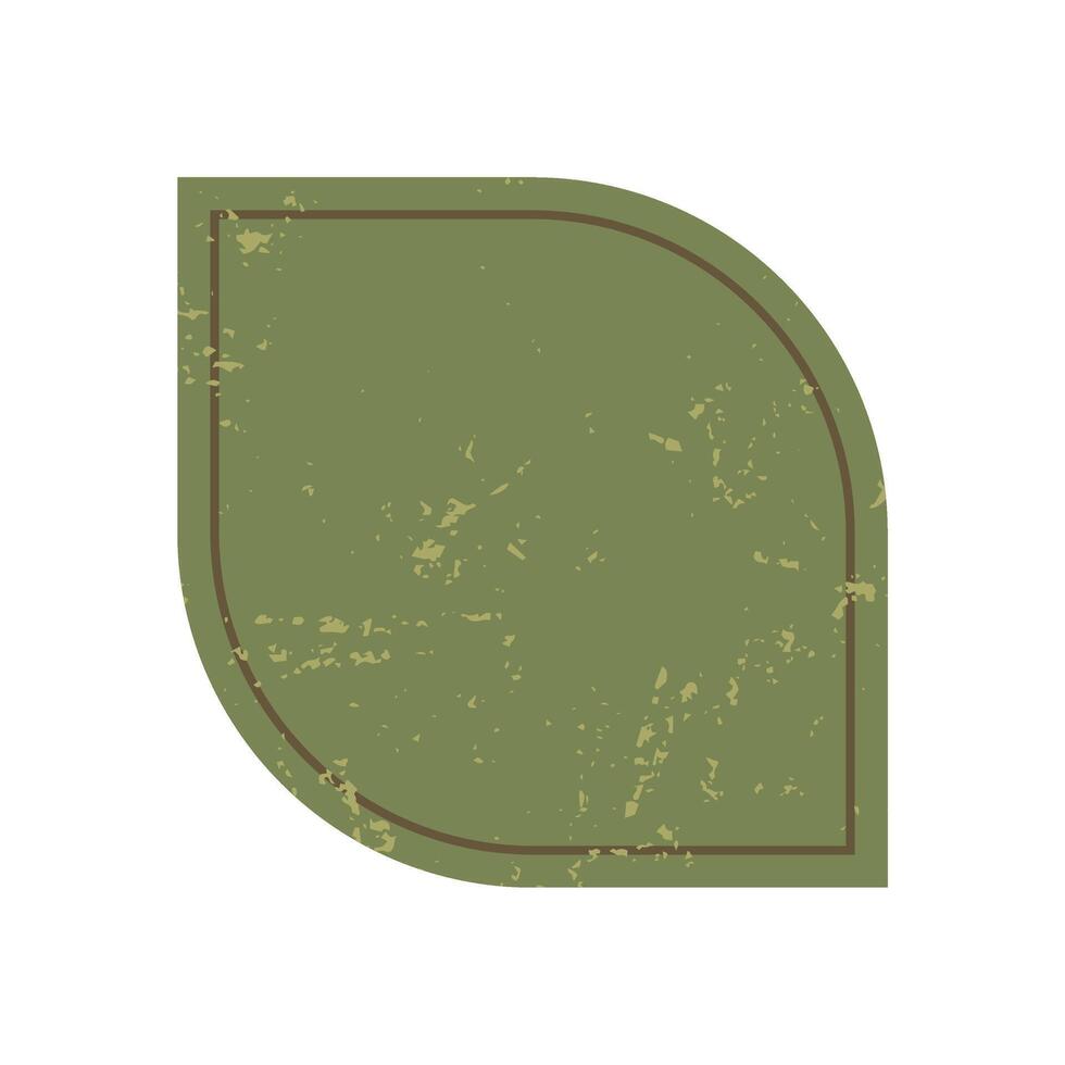 Brutalist abstract shape. Modern icon with grunge texture and flat form. Unique figure and element, perfect for creative projects, trendy designs, or contemporary art displays. vector